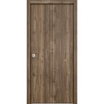 Sliding Closet Bi-fold Doors | Planum 0010 Walnut | Sturdy Tracks Moldings Trims Hardware Set | Wood Solid Bedroom Wardrobe Doors 