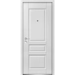 Front Exterior Prehung Steel Door / Ballucio 0435 White Enamel / Panel Single Classic Painted