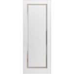 Slab Barn Door Panel | Planum 0888 Painted White with Frosted Glass | Sturdy Finished Flush Modern Doors | Pocket Closet Sliding-18" x 80"