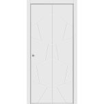 Sliding Closet Bi-fold Doors | Planum 0990 Painted White Matte | Sturdy Tracks Moldings Trims Hardware Set | Wood Solid Bedroom Wardrobe Doors 