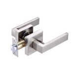 Modern Square Satin Nickel Handle-Brushed Nickel Passage (no Lock)