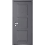 Front Exterior Prehung Steel Door / Ballucio 1010 Gray Graphite / Panel Single Classic Painted