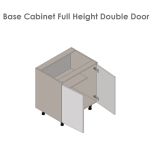 24" Base Cabinet High Single Door Grey