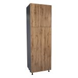 36" x 84" Utility Cabinet-Four Door-with Natural Teak door