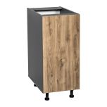 9" Base Cabinet High Single Door with Natural Teak door