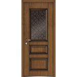 Front Exterior Prehung Steel Door / Ballucio 1720 Natural Oak / Panel Single Classic Painted White