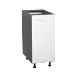 9" Base Cabinet High Single Door with Shaker White Matte door