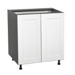 27" Base Cabinet High Double Door with Shaker White Matte door