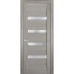 Solid Interior French | Quadro 4113 Ginger Ash with Frosted Glass | Single Regular Panel Frame Trims Handle | Bathroom Bedroom Sturdy Doors 