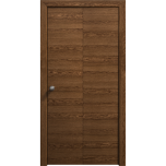 Sliding Closet Bi-fold Doors 36 x 80 inches | Ego 5000 Cognac Oak | Sturdy Tracks Moldings Trims Hardware Set | Wood Solid Bedroom Wardrobe Doors