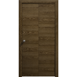 Sliding Closet Bi-fold Doors 36 x 80 inches | Ego 5000 Marble Oak | Sturdy Tracks Moldings Trims Hardware Set | Wood Solid Bedroom Wardrobe Doors