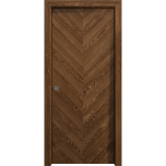 Sliding Pocket Door 18 x 84 inches | Ego 5005 Cognac Oak | Kit Rail Hardware | Solid Wood Interior Bedroom Modern Doors