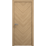 Interior Solid French Door 18 x 80 inches | Ego 5005 Natural Oak | Single Regular Panel Frame Handle | Bathroom Bedroom Modern Doors