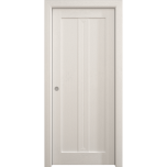 Sliding Pocket Door 18 x 84 inches | Ego 5006 Painted White Oak | Kit Rail Hardware | Solid Wood Interior Bedroom Modern Doors