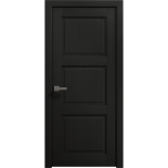 Interior Solid French Door 18 x 80 inches | Ego 5010 Painted Black Oak | Single Regular Panel Frame Handle | Bathroom Bedroom Modern Doors