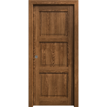 Sliding Pocket Door 18 x 84 inches | Ego 5010 Cognac Oak | Kit Rail Hardware | Solid Wood Interior Bedroom Modern Doors