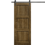 Modern Barn Door 18 x 80 inches | Ego 5010 Marble Oak | 6.6FT Rail Track Heavy Hardware Set | Solid Panel Interior Doors