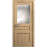 Interior Solid French Door 18 x 80 inches | Ego 5011 Natural Oak | Single Regular Panel Frame Handle | Bathroom Bedroom Modern Doors