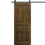 Modern Barn Door 18 x 80 inches | Ego 5012 Marble Oak | 6.6FT Rail Track Heavy Hardware Set | Solid Panel Interior Doors