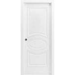 Sliding Pocket Door 18 x 80 inches / Mela 7001 Matte White / Kit Rail Hardware / Wood Interior Bedroom Modern Doors