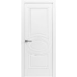 Solid French Door / Mela 7001 Matte White / Single Regular Panel Frame Handle / Bathroom Bedroom Modern Doors -18" x 80"