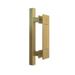 12" Modern Square Gold Sliding Barn Handle