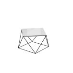 Coffe Table VERONA 23x23x17 WHITE GLASS