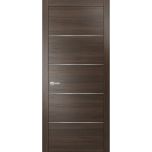 Modern Wood Interior Door with Hardware | Planum 0020 Chocolate Ash | Single Pre-hung Panel Frame Trims | Bathroom Bedroom Sturdy Doors