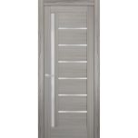 Solid French Door | Quadro 4088 Ginger Ash with Frosted Glass | Single Regular Panel Frame Trims Handle | Bathroom Bedroom Sturdy Doors 