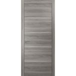 Modern Wood Interior Door with Hardware | Planum 0020 Ginger Ash | Single Pre-hung Panel Frame Trims | Bathroom Bedroom Sturdy Doors