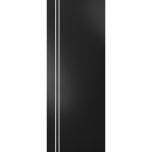 Slab Barn Door Panel | Planum 0310 Matte Black and Aluminum Strips | Sturdy Finished Modern Doors | Pocket Closet Sliding