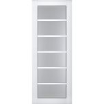 Slab Barn Door Panel | Veregio 7602 White Silk with Frosted Glass | Sturdy Finished Doors | Pocket Closet Sliding