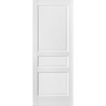 3-Panel Slab Barn Door | Lucia 31 White Silk | Sturdy Finished Wooden Kitchen Pantry Shaker Doors | Pocket Closet Sliding