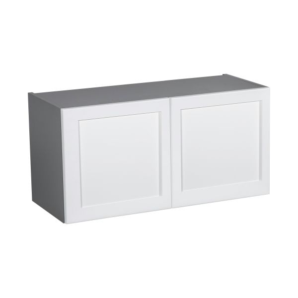 36" x 18" Wall Cabinet-Double Door-with Shaker White Matte door