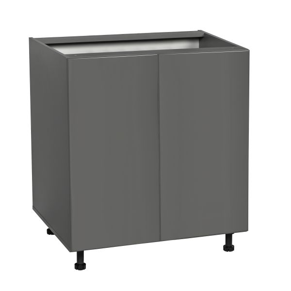 36" Base Cabinet High Double Door with Grey Gloss door