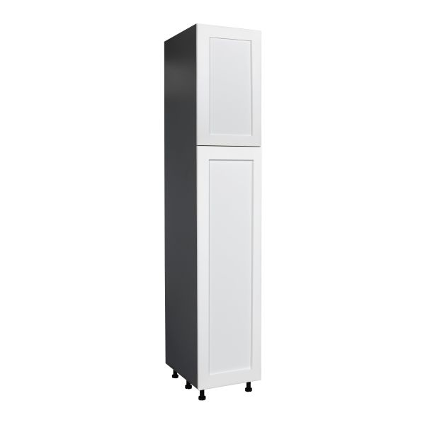 18" x 96" Utility Cabinet-Double Door-with Shaker White Matte door