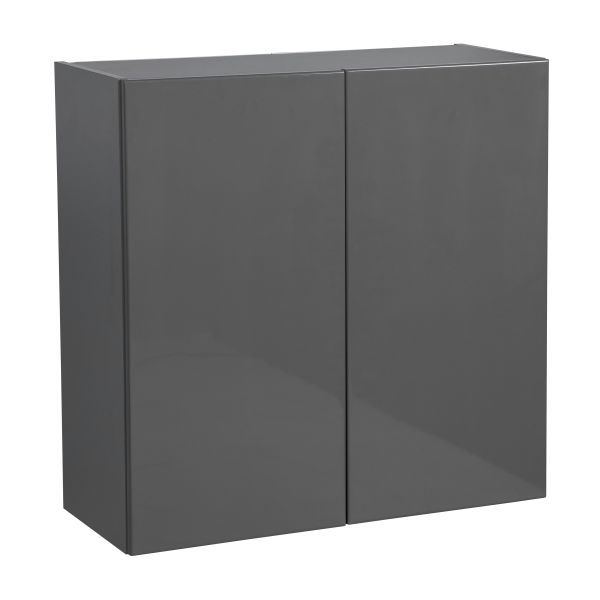 33" x 30" Wall Cabinet-Double Door-with Grey Gloss door