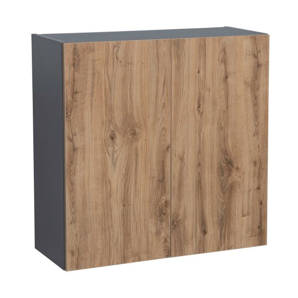 33" x 30" Wall Cabinet-Double Door-with Natural Teak door