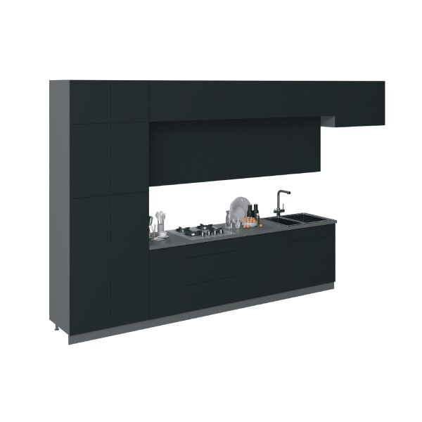 Kitchen Serene Collection Black Color Base Size 15Ft Wide