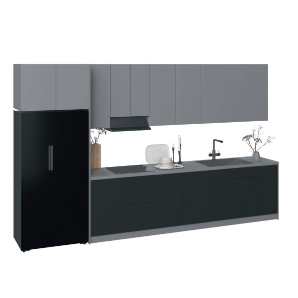 Kitchen Timekeeper Collection Black Color & Gray Base Size 13Ft Wide