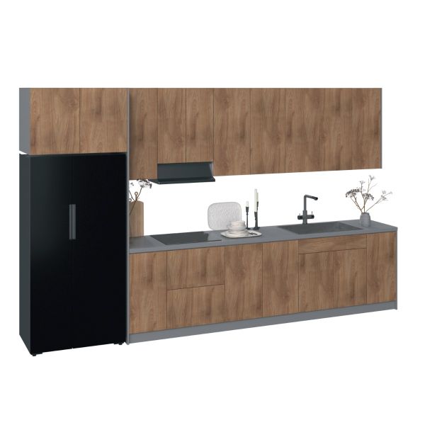 Kitchen Timekeeper Collection Natural Teak Color Base Size 13Ft Wide