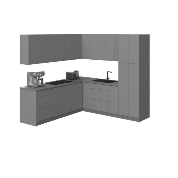 Kitchen Urban Collection Gray Color Base Size 8x8Ft Wide