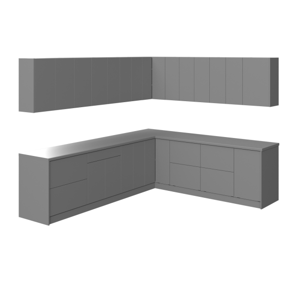 Kitchen Modern Collection Gray Color Base Size 10x8,5Ft Wide