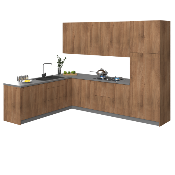 Kitchen Harmony Collection Natural Teak Color Base Size 8x10Ft Wide